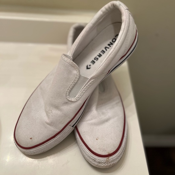 White Converse Slip Ons - Picture 5 of 5